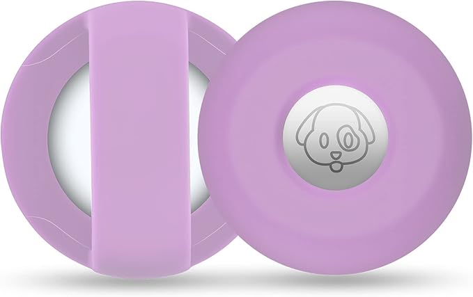 for Airtag Holder for Dog Collar, Cibaabo Silicone Air Tag Case Cover Compatible with Apple Airtags for 0.8-1.2inch Cat Pet Collar Harness Loop-Mewly Pet