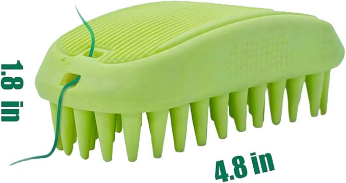 Pet Silicone Shampoo Brush for Long & Short Hair Medium Large Pets Dogs Cats,Shower Wash Curry Brush,Dog hair Products Accessories Dog Back Massage for Long & Short Hair Small Large Pets Dogs(Green)-Mewly Pet