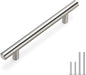 homdiy Brushed Nickel Cabinet Pulls Cabinet Handles, 4in(102mm) Center to Center Dresser Drawer Handles Silver Drawer Pulls for Kitchen, Bedroom, Bathroom, Wardrobe Hardware
