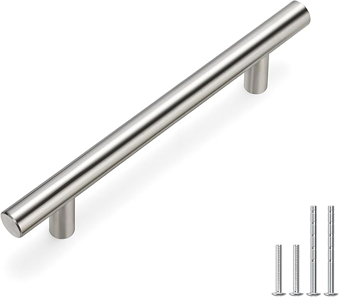 homdiy Kitchen Cabinet Handles Brushed Nickel Drawer Pulls 400 Pack 4in (102mm) Hole Centers Cabinet Pulls Brushed Nickel Cabinet Pulls Cupboard Handles Drawer Handles
