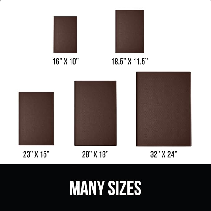 GORILLA GRIP 100% Waterproof Raised Edge BPA Free Silicone Pet Feeding Mat, Dog Cat Food Mats Contain Spills Protects Floors, Placemats for Cats and Dogs Water Bowl, Pets Accessories 16x10, Brown-Mewly Pet