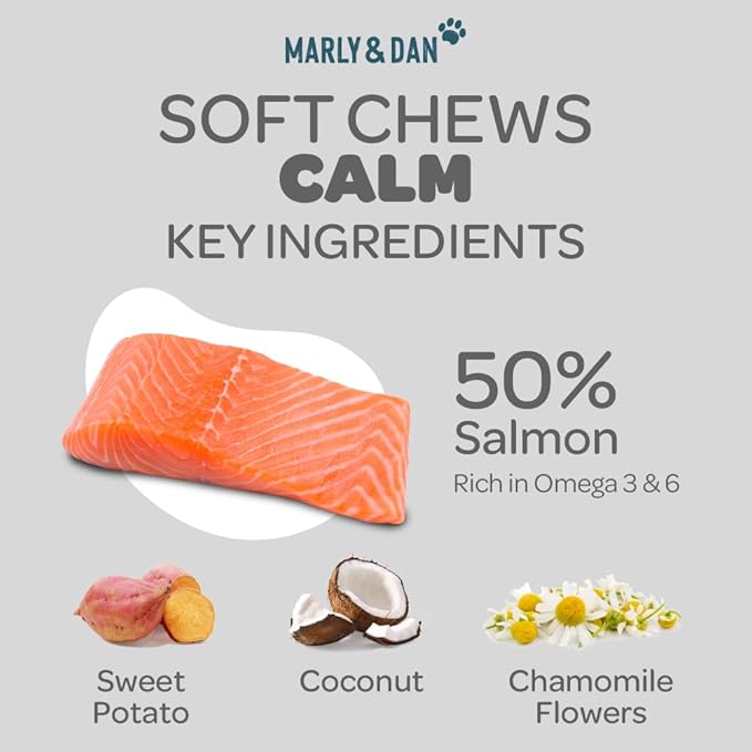 Marly & Dan Healthy & Functional Salmon Treats for Cats, Purrfectly Tasty Calm Recipe-Mewly Pet