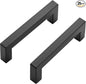 Ravinte 25 Pack Black Cabinet Pulls 3-3/4 Inch Square Kitchen Cabinet Handles Matte Black Kitchen Hardware for Drawer Pulls Drawer Handles Come with Screwdriver