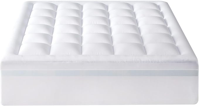 Best Price Mattress 3 Inch Pillowtop Mattress Topper and Pad Combo, 2 Inch Egg Crate Foam Mattress Topper, 1 Inch Plush Mattress Pad, Certified Safe Foam and Fabric, Dorm Essentials, Queen