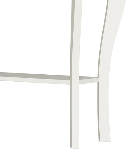 ChooChoo Narrow Farmhouse Console Table, Chic Accent Sofa Table, Entryway Table, Soft White