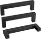 goldenwarm 50 Pack 4 Inch Black Cabinet Handles Matte Black Drawer Pulls Stainless Steel Cabinets Hardware Square Bar Modern for Kitchen Bathroom Cupboard