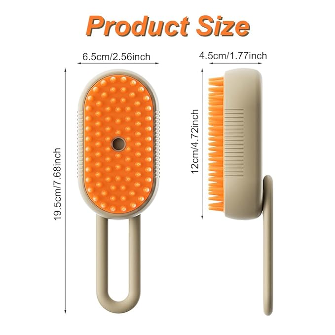 Cat Steam Brush for Shedding - 2025 New Grooming With Steam, Rechargeable Pet Brush for Dogs and Cat,Anti-Static,Massage, Cleaning, Shedding & Combing All In One-Mewly Pet