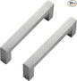 Ravinte 10 Pack Brushed Nickel Kitchen Cabinet Handles 4 Inch Cabinet Pulls Square Kitchen Hardware for Cabinet Drawer Pulls Drawer Handles Come with Screwdriver