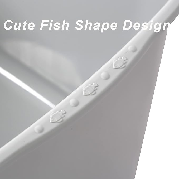 Smart Paws Extra Large Jumbo Cat Litter Box for Maine Coon Cats, Open Top High-Sided Anti-Splash Litter Pans, Durable XL Kitty Bathroom for Multi-Cat Households (Grey)-Mewly Pet