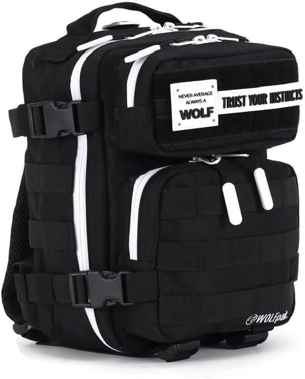 WOLFpak 9L Backpack Mini (Alpha Black White Accents)-Mewly Pet