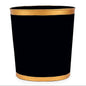 Jaye’s Studio Matte Black Waste Basket For Bathroom, Decorative Trash Can Gold Metal Basket, Black Bathroom Trash Cans For Bedroom & Office Wastebasket Garbage Bin, Gold Garbage Can Dorm, 12” x 10 x 8