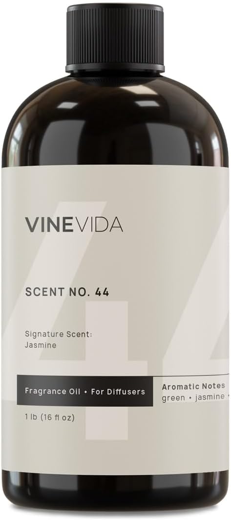 VINEVIDA [16 Fl Oz] Jasmine Fragrance Oil for Cold Air Diffusers, Essential Oils for Diffuser Oil Refill & Air Freshener Room Spray
