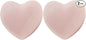 Ceramic Drawer Knobs Heart Shape Cabinet Dresser Pulls Handles with 3 Sized Screws, Kitchen Furniture Knobs for Closet Cupboard Wardrobe (2, Powder Pink)