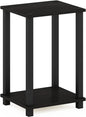 Furinno Simplistic Night Stand, 2-Tier Compact Nightstand with Open Shelf, Toolless Small Bedside Table, End Table, Side Table, for Bedroom, Living Room, Black Espresso