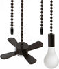 Ceiling Fan Pull Chain,Ceiling Fan Cords Ceiling Fan Chain Pulls with 2PCS 12inch Beaded Ball Extension Chains for Celing Fan Light and Wall Lamps, Cabinet Light (Light Bulb and Fan Shape), Matte ORB