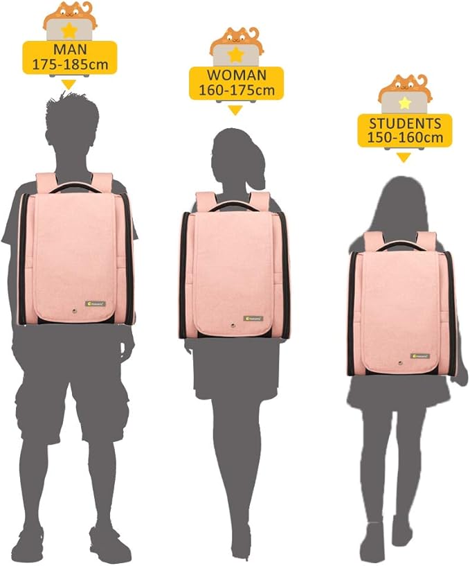 Texsens Pet Carrier Backpack with Window Blind for Small Cats Dogs, Ventilated Design, Safety Straps, Buckle Support, Collapsible, Designed for Travel, Hiking, Winter Outing, Outdoor, Go to Vet-Mewly Pet