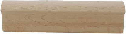2Pcs Unfinished Beech Wood Solid Furniture Pulls Handles,Unfinished Unpainted Paintable Wooden Handles Cupboard Closet Drawer Handle Pull,Length 3.94",Hole Dis.2.52"