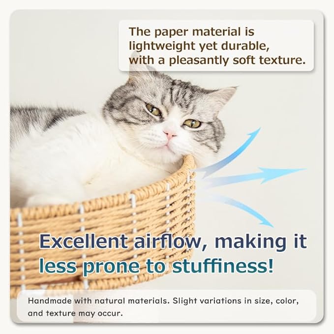 48'' Cat Tree for Large Cats, Modern Cat Tree Multi-Level Condo with Natural Wood, Cat Activity Centre for Medium and Big Pets (White LS02)-Mewly Pet