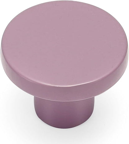 Ravinte 5 Pack Cabinet Knobs Purple Kitchen Cabinet Knobs Round Dresser Drawer Pulls Closet Door Pulls 1-1/5 Inch
