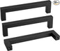 goldenwarm 22 Pack 5 Inch Black Cabinet Handles Matte Black Drawer Pulls Stainless Steel Cabinets Hardware Square Bar Modern for Kitchen Bathroom Cupboard