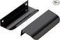 Ravinte Hardware 10 Pack Black Cabinet Handles, 4 Inch (102mm) Finger Edge Pulls, 3 Inch Hole Center, Finger Pulls for Cabinets