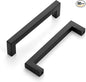 Ravinte 60 Pack Cabinet Handles Square Cabinets Cupboard Hanldes Matte Black Drawer Pulls Stainless Steel Kitchen Cabinet Pulls Cabinet Hardware Drawer Handles 5 inch Hole Center