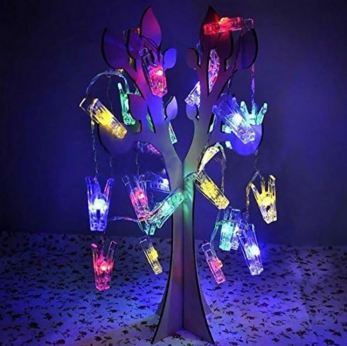 30 LED Photo Clip Fairy Lights - Twinkle Starry Lights for Home, Bedroom, Wall, Halloween, Thanksgiving, Christmas, Party, Wedding Decor - Multicolor