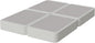 Nutan Inch Sturdy Box Spring for Mattress Support-Durable and Fully Assembled, Natural Wood King(Fold), White, 8" Foundation