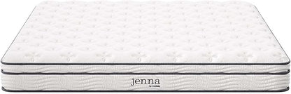Modway Jenna 8” Innerspring and Memory Foam King Mattress With Individually Encased Coils