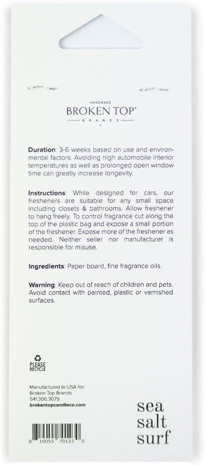 Sea Salt Surf Car Air Freshener, 4 Pack-Mewly Pet