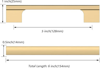 Asidrama 10 Pack 5 Inch(128mm) Champagne Bronze Cabinet pulls Kitchen Cabinet Handles, Cabinet Pulls Kitchen Cabinet Hardware for Cupboard Drawer Pulls