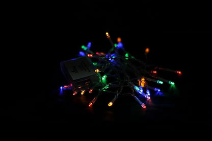 Karlling Battery Operated Christmas Lights,13 ft Short Clear Wire String Led Twinkle Fairy Light for Small Mini Xmas Tree and Wedding Party Indoor/Outdoor Decoration(Multicolor)