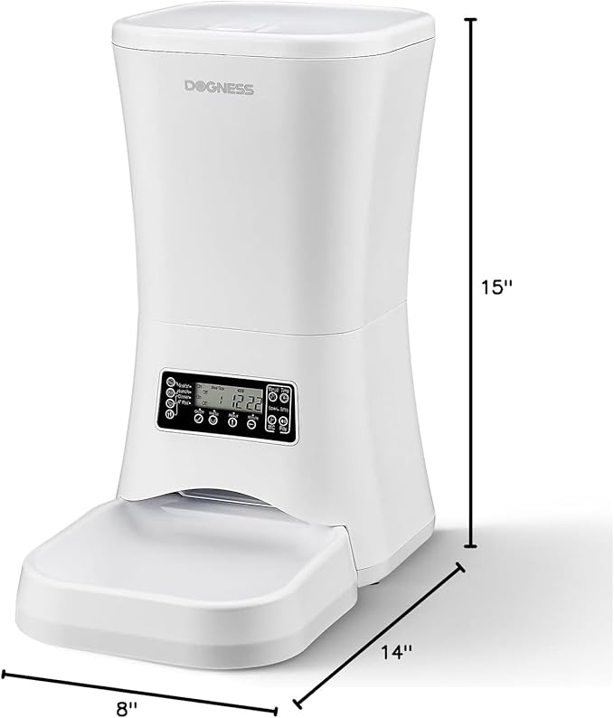 DOGNESS 9L Dog Feeders for Large Dogs, Automatic Dog Feeder with Timer Extra Large, Programmable Auto Pet Food Dispenser Feeder, Portion Control, Voice Recording, Battery and Plug-in Power-Mewly Pet