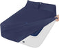 King Size Sheets Set for Air Mattress - Deep Pocket King Sheet Set - 3Pcs Side Storage Pocket Fitted Sheet & Pillowcases Easily Fits 16in to 24in Pillow Top Air Bed Mattress - Navy Blue