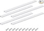 uxcell Cabinet Finger Edge Pull, 5pcs 500mm / 19.69" Aluminum Alloy Back Mount Hidden Cabinet Pulls Concealed Handle for Home Kitchen Drawer Cabinet, Silver