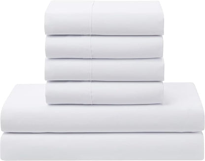 5 Piece Comforter Set Bed in a Bag Buffalo Check Christmas Print All Season Soft Down Alternative Bedding Comforter Set & Luxurious White Microfiber Bed Sheets, Twin, Buffalo Plaid Black/Gray