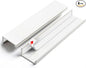 5 Pack 6 inch self Adhesive Cabinet pulls Adhesive Cabinet Handles Finger pulls for cabinets Drawer pulls Warm White Stick on Handles Concealed Finger pulls for Cabinet Edge Seam Flat Handles