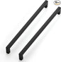 JOY DECOR 15 Pack Cabinet Handles, Black Cabinet Pulls, 11-1/3 Inch Kitchen Closet Handles Square Drawer Pulls Stainless Steel Drawer Hardware, 288mm Hole Centers