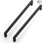 JOY DECOR 6 Pack Cabinet Handles, Black Cabinet Pulls, 11-1/3 Inch Kitchen Closet Handles Square Drawer Pulls Stainless Steel Drawer Hardware, 288mm Hole Centers