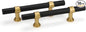 goldenwarm 10 Pack Black and Gold Cabinet Pulls 3 Inch Kitchen Cabinet Handles Black Kitchen Drawer Pulls for Dresser Bathroom Modern Hardware,Zinc Alloy Base