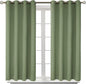 BGment Room Darkening Curtains 45 Inches Long - Grommet Thermal Insulated Drapes Window Treatment Curtains for Bedroom, 2 Panels, 52 x 45 Inch, Grass Green