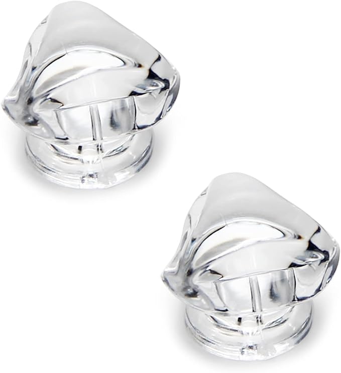MroMax Tiny Pull Handle Triangle Acrylic Mini Knob 19mm Diameter Small Size Clear Shiny Knob Cute Decoration for Jewelry Box, Gift Case and Makeup Box 2Pcs