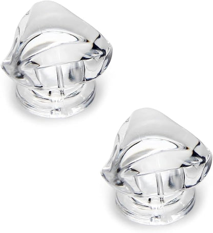 MroMax Tiny Pull Handle Triangle Acrylic Mini Knob 19mm Diameter Small Size Clear Shiny Knob Cute Decoration for Jewelry Box, Gift Case and Makeup Box 2Pcs