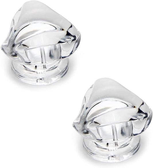MroMax Tiny Pull Handle Triangle Acrylic Mini Knob 19mm Diameter Small Size Clear Shiny Knob Cute Decoration for Jewelry Box, Gift Case and Makeup Box 2Pcs