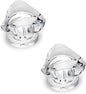 MroMax Tiny Pull Handle Triangle Acrylic Mini Knob 19mm Diameter Small Size Clear Shiny Knob Cute Decoration for Jewelry Box, Gift Case and Makeup Box 2Pcs
