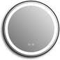 Round 24" LED Bathroom Mirror with Black Frame, Stepless Dimmable, Anti-Fog, Shatter-Proof, Memory, 3 Colors, LED Vanity Mirror