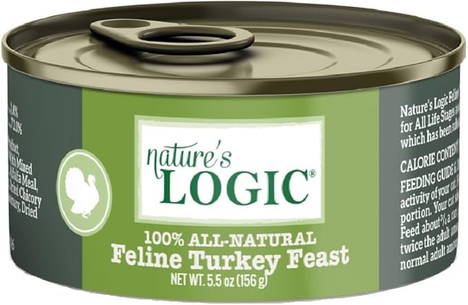 Nature'S Logic 24 Count Feline Turkey Canned Food, 24-5.5 Oz-Mewly Pet