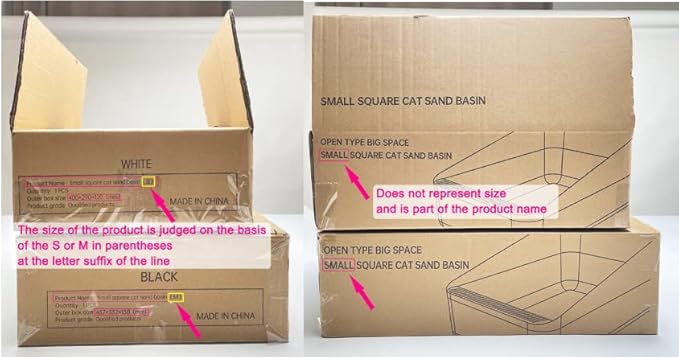 Sfozstra Open Top Litter Box: Black Medium Size with High Sides & Anti Leak Design, Easy Clean Litter Pan for Home Cats-Mewly Pet