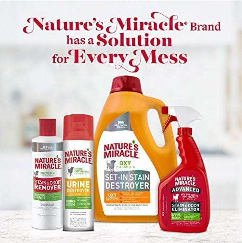 Nature's Miracle Advanced Cat Stain and Odor Eliminator Spray, Severe Mess Enzymatic Formula, Sunny Lemon Scent, 1 Gal-Mewly Pet