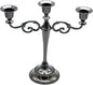 Black Candelabra Candle Holders for Pillar Candles 10.6 inch Tall, 5 Candle Candlestick Holder for 1/2-1 inch Taper Candles Halloween Candelabra Decoration Easy Assembly (Black Glossy-3 Arm)
